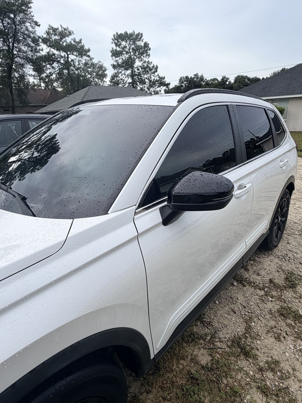 White Honda SUV detailed by Marshall Wash Works