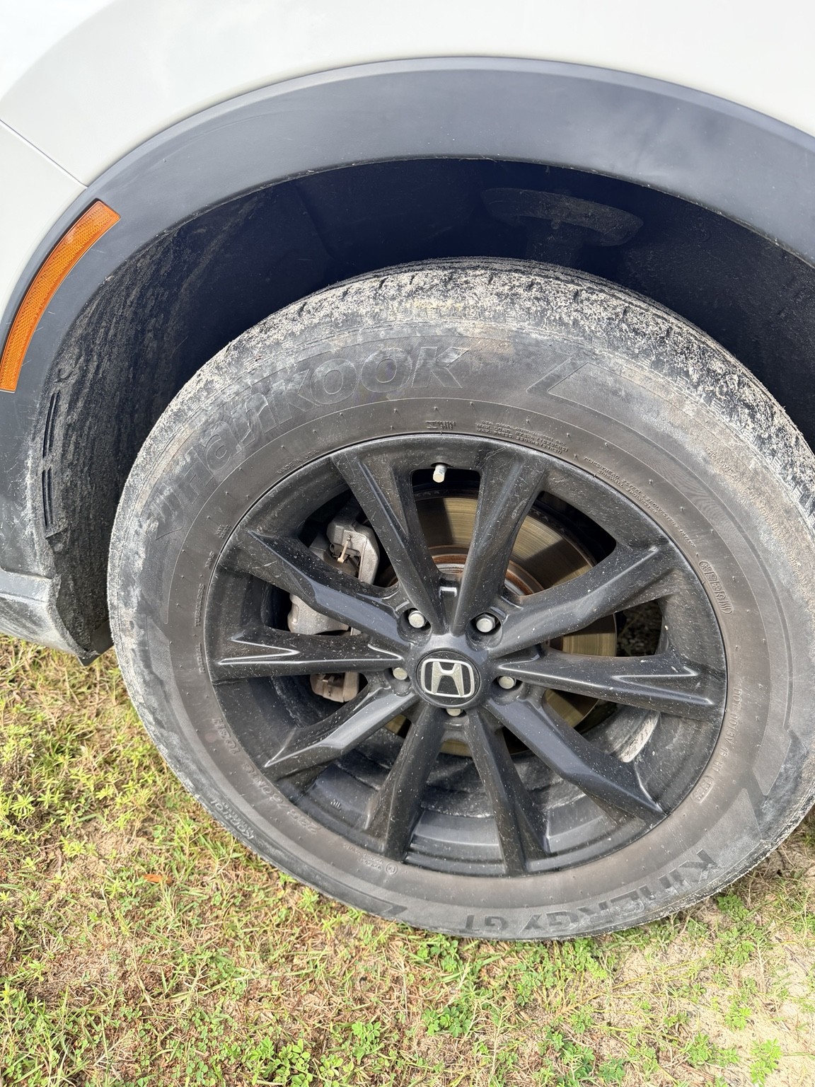 Wheel before cleaning